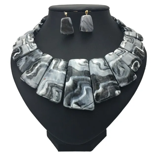 Resin Indian Necklace Jewelry Sets Ethnic Design