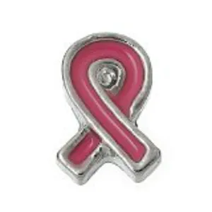 Ribbon Awarness Floating Charm for Glass Living Memory Locket Pendant