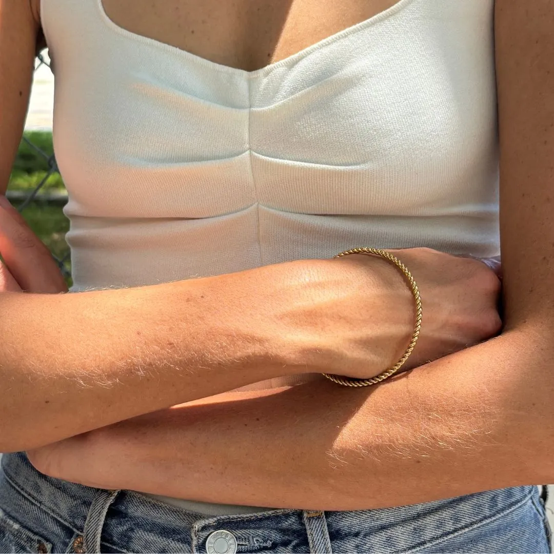 Rope Bangle Bracelet gold