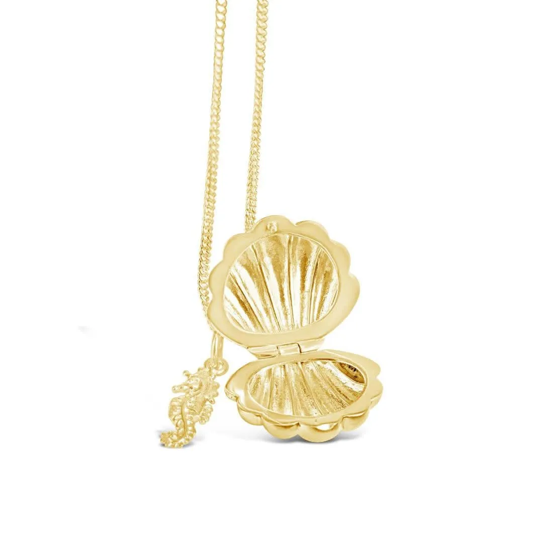 Seahorse Locket | Gold
