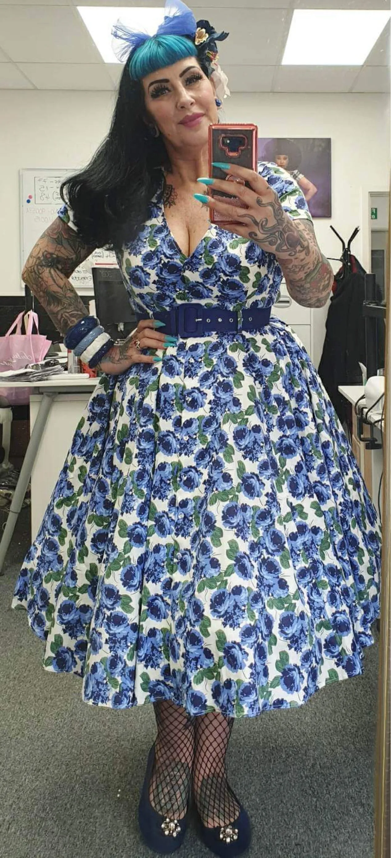 Shana Pretty Roses Swing Dress by Collectif