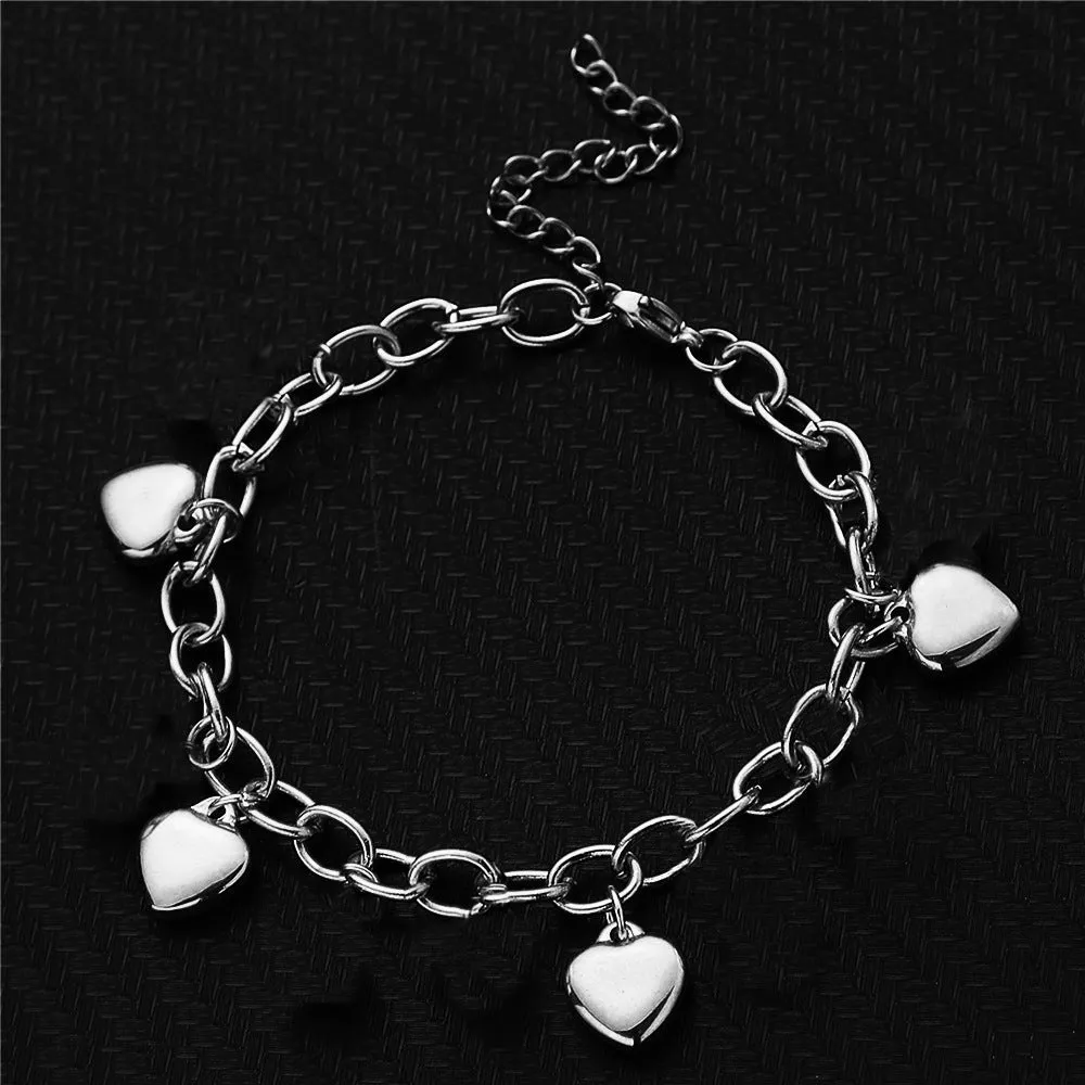 Shop Personalized Heart Ring Chain Bracelets