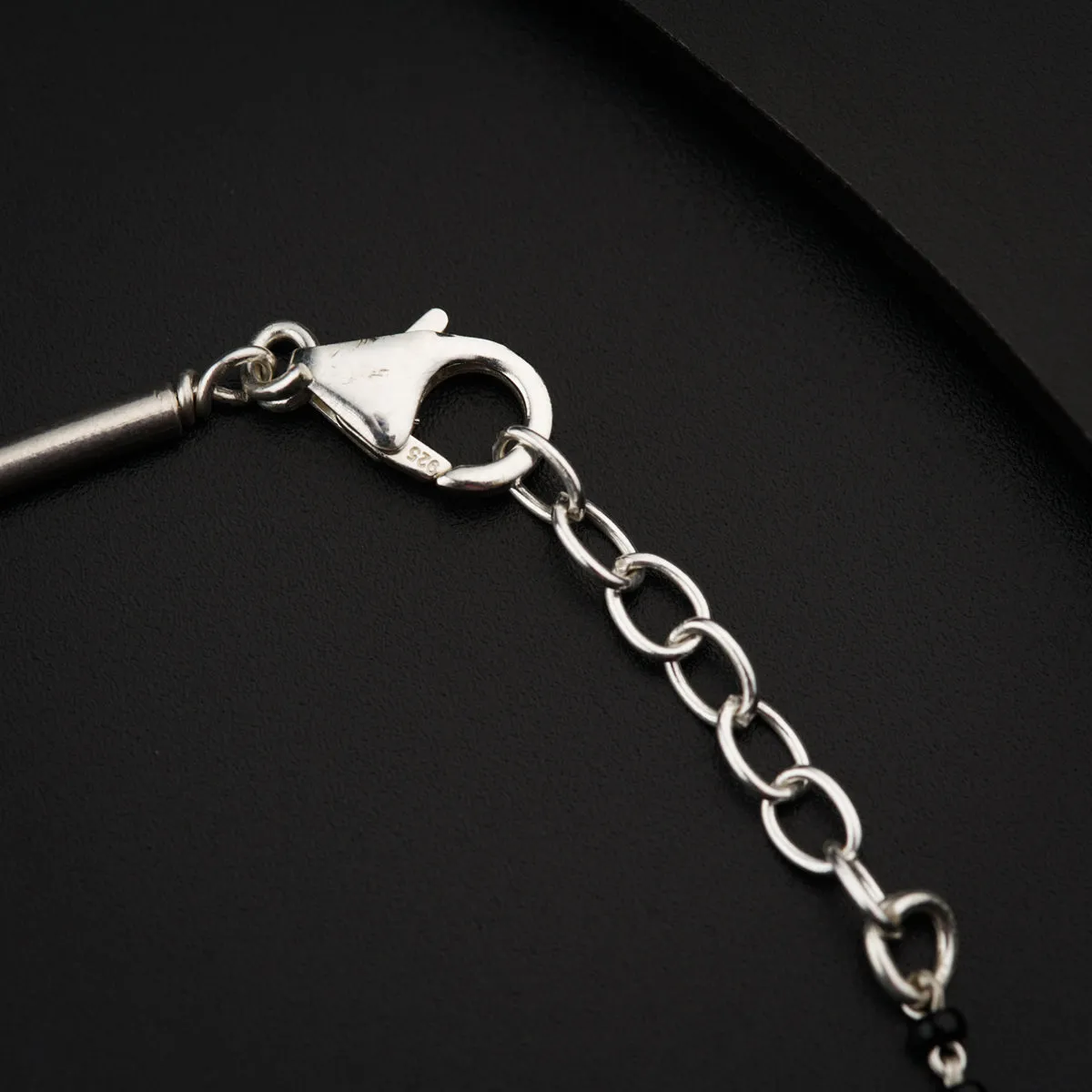 Silver Spinel Pipe Mangalsutra Bracelet