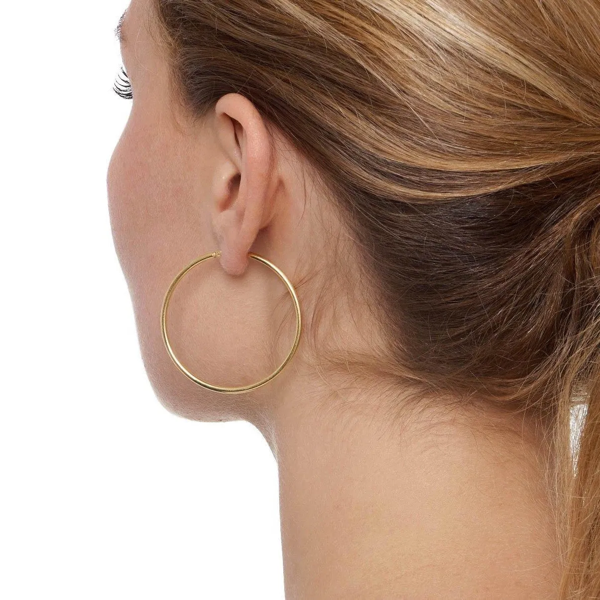 Skinny Everyday ‘Chica Latina’ Hoop Earrings - Medium - Gold