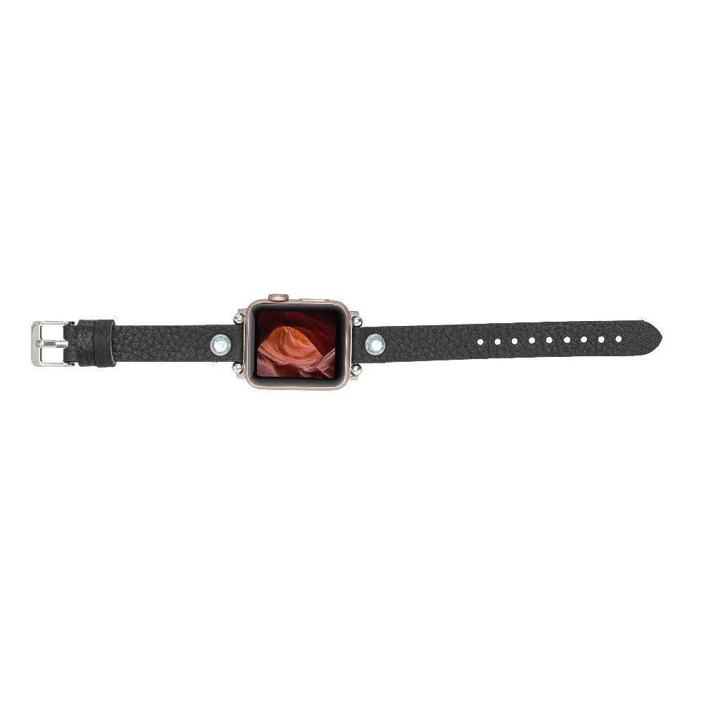 Slim Beady Leather Band for Apple Watch