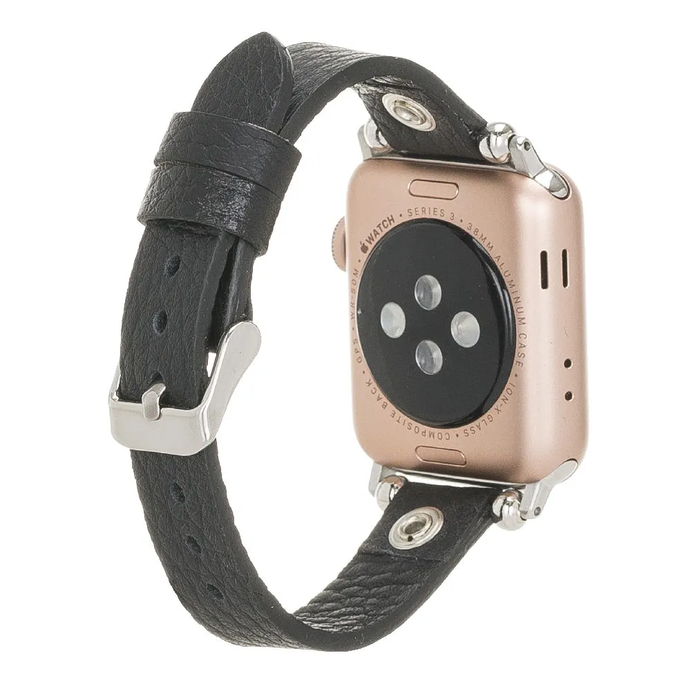 Slim Beady Leather Band for Apple Watch
