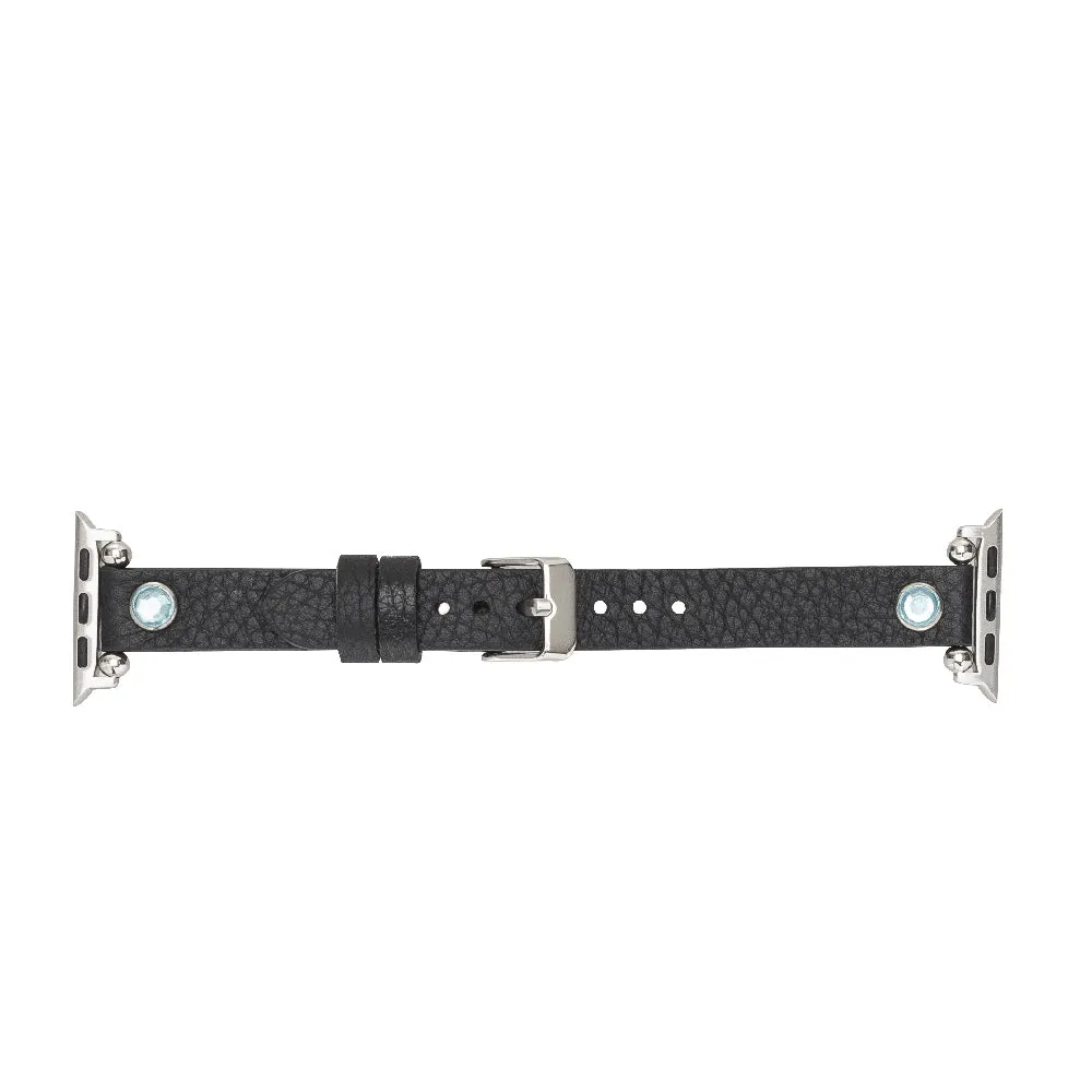 Slim Beady Leather Band for Apple Watch