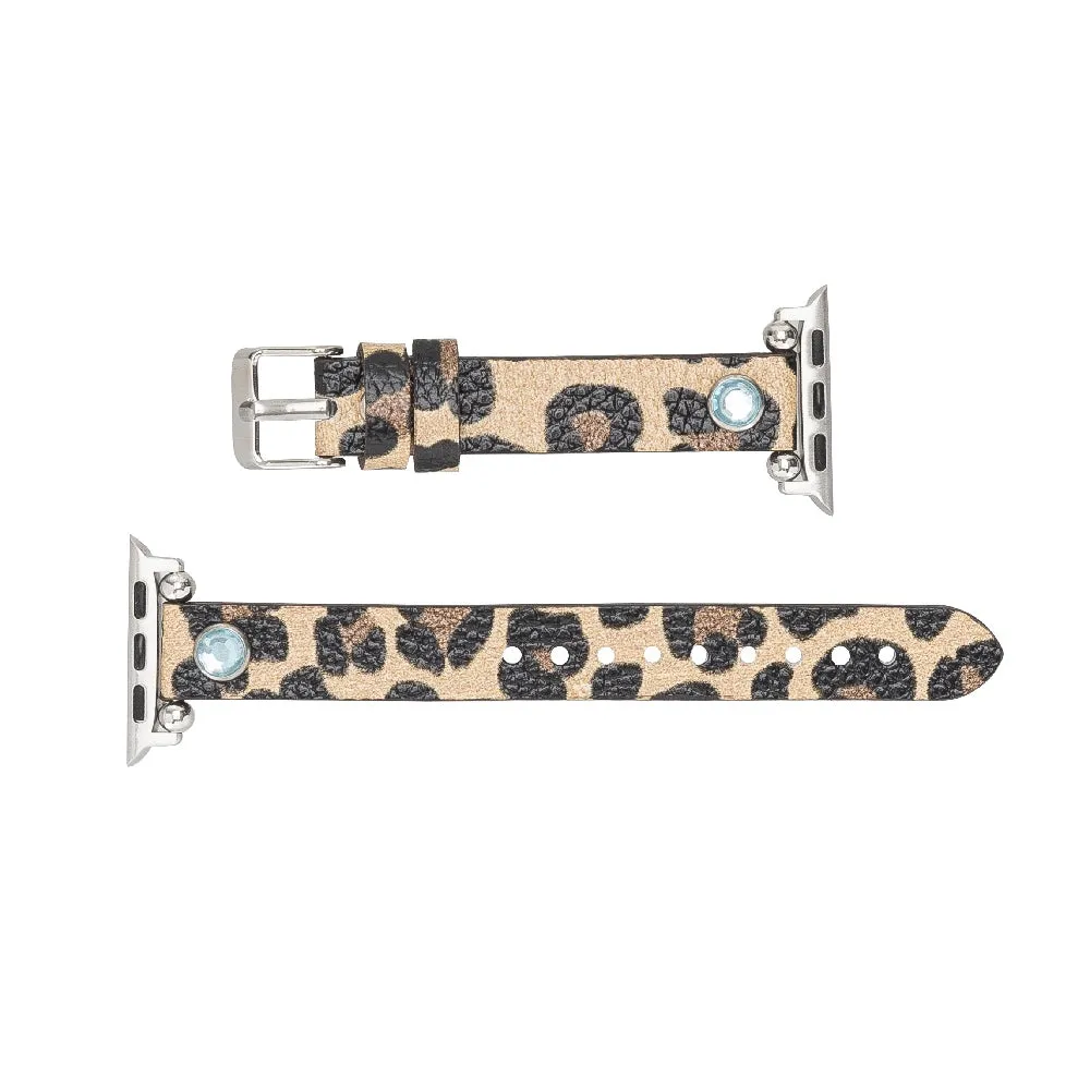 Slim Beady Leather Band for Apple Watch