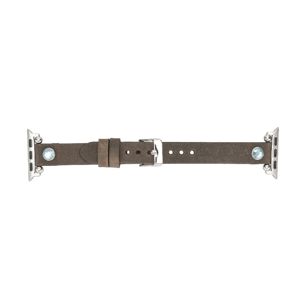 Slim Beady Leather Band for Apple Watch