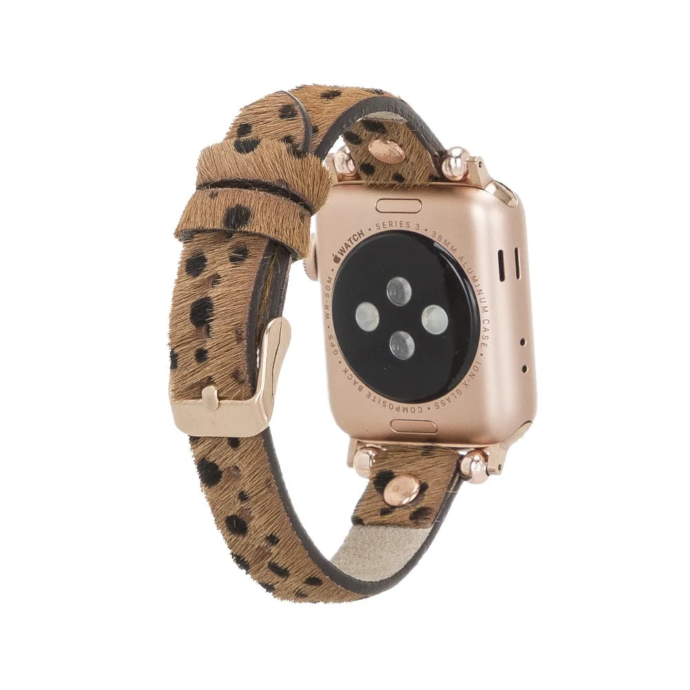 Slim Beady Leather Band for Apple Watch
