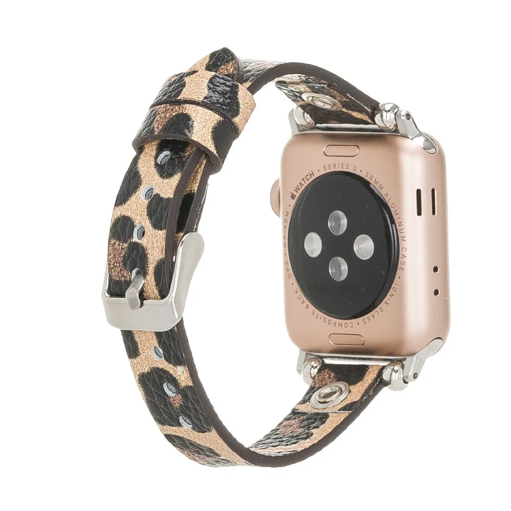 Slim Beady Leather Band for Apple Watch