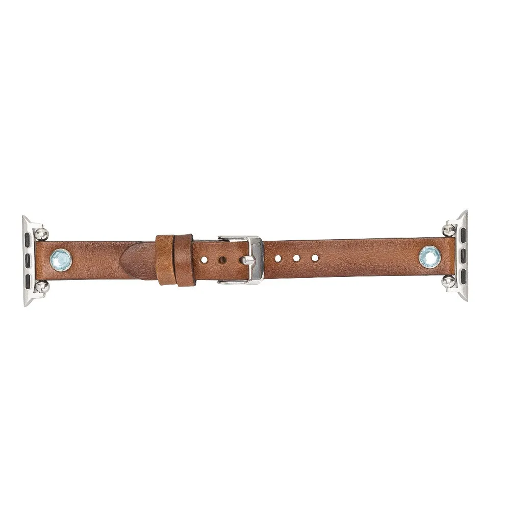 Slim Beady Leather Band for Apple Watch