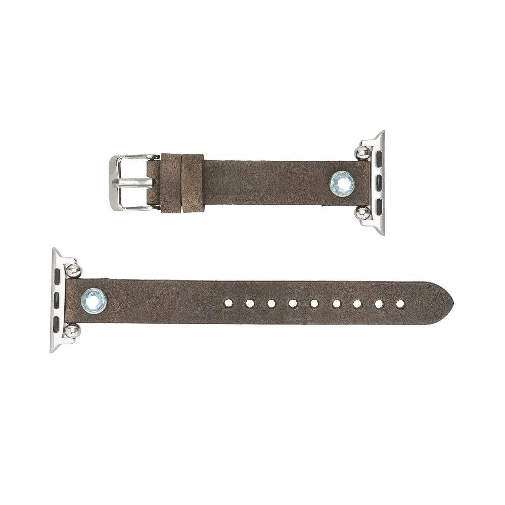 Slim Beady Leather Band for Apple Watch