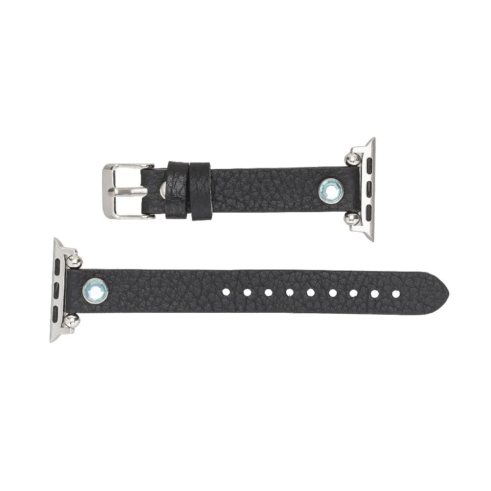 Slim Beady Leather Band for Apple Watch