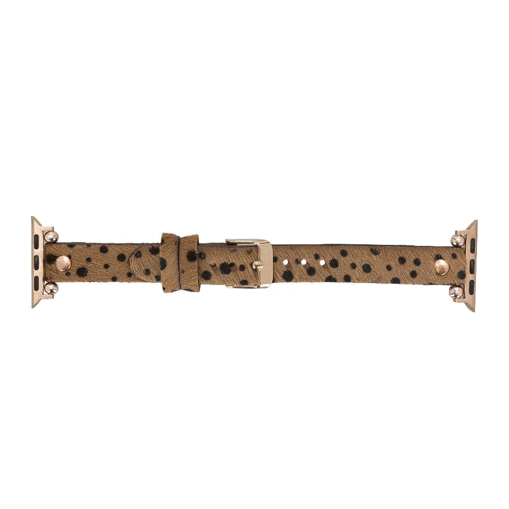 Slim Beady Leather Band for Apple Watch