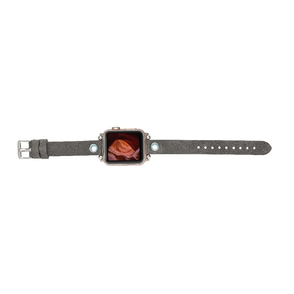 Slim Beady Leather Band for Apple Watch