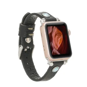 Slim Beady Leather Band for Apple Watch