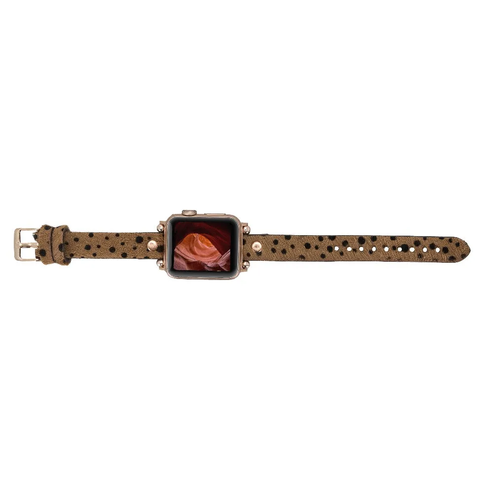 Slim Beady Leather Band for Apple Watch