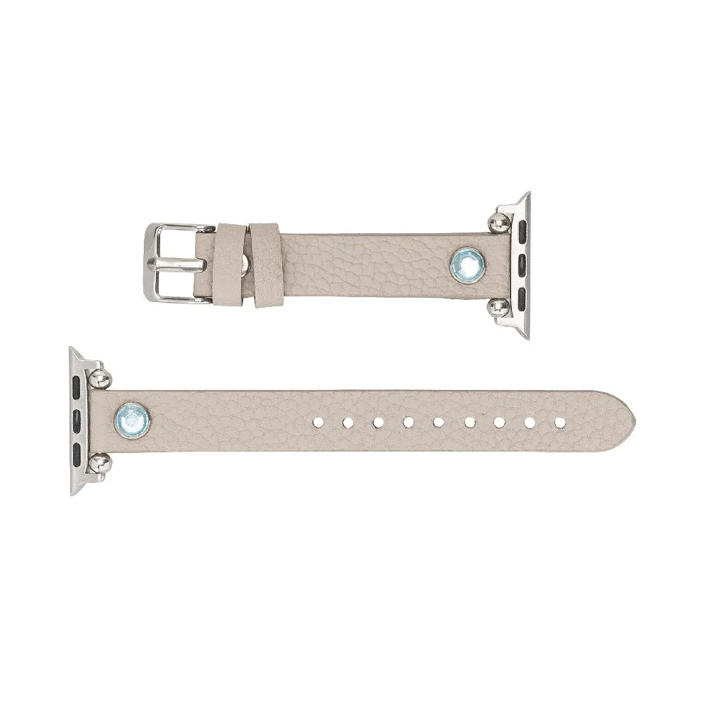 Slim Beady Leather Band for Apple Watch