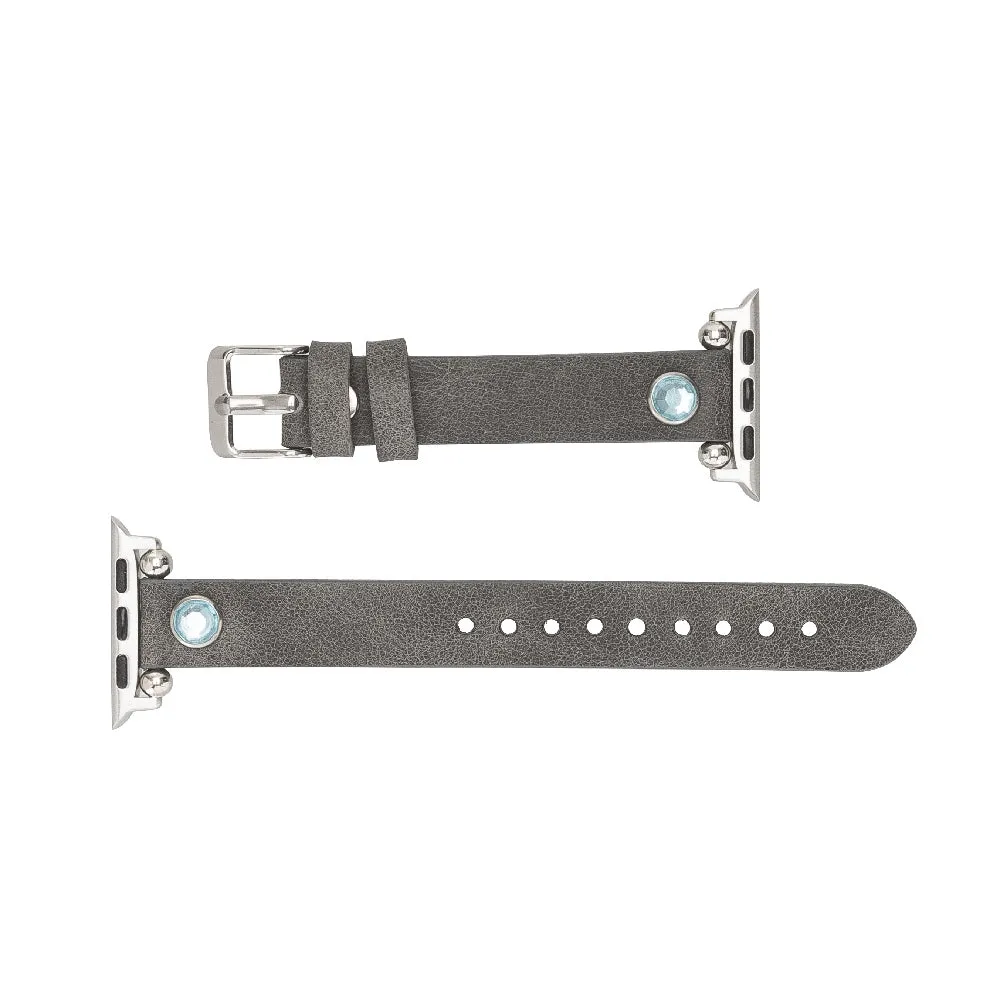 Slim Beady Leather Band for Apple Watch