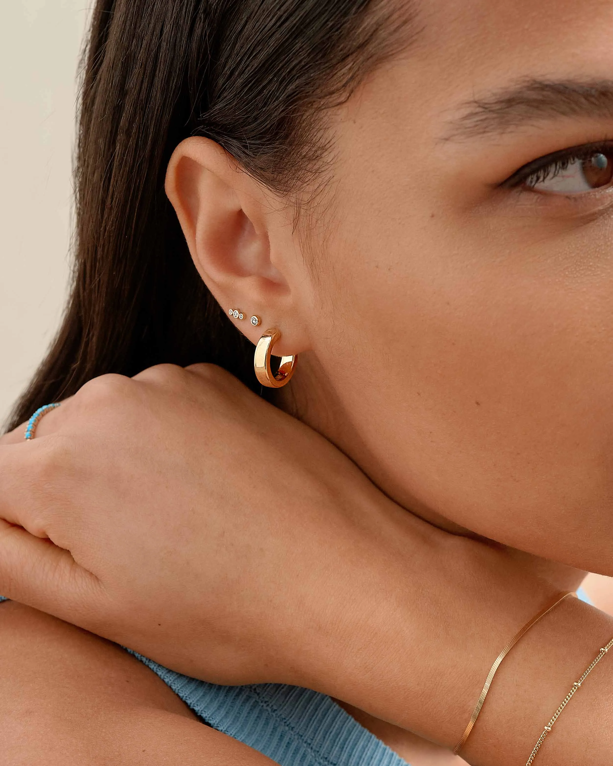 Small Everyday Hoops - Gold