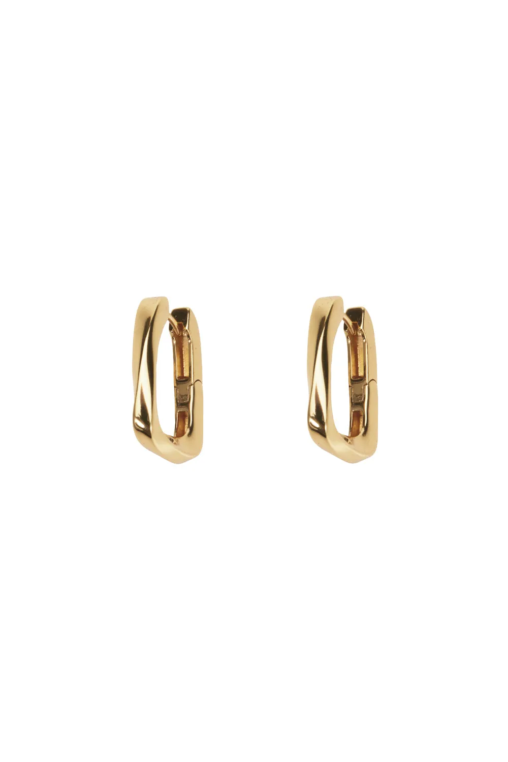 Small Rectangular Hoop Earrings