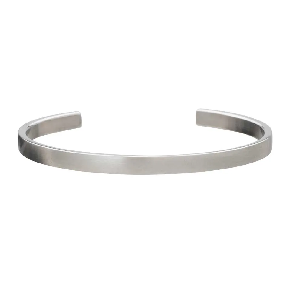 Smooth Brushed Stainless Steel Bracelet