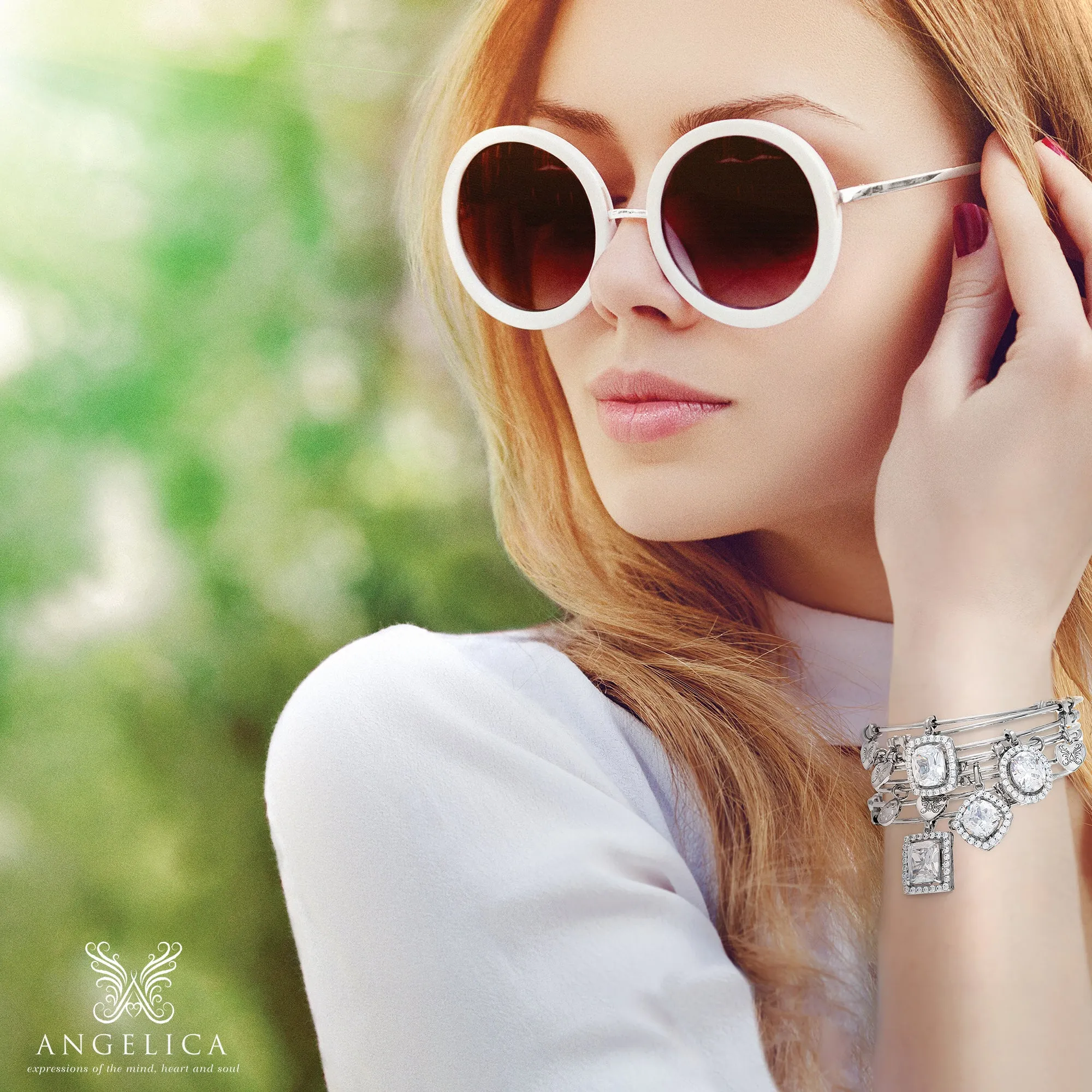 Smooth Finish Brass Longevity Turtle Angelica Bangle Bracelet, 7.25"