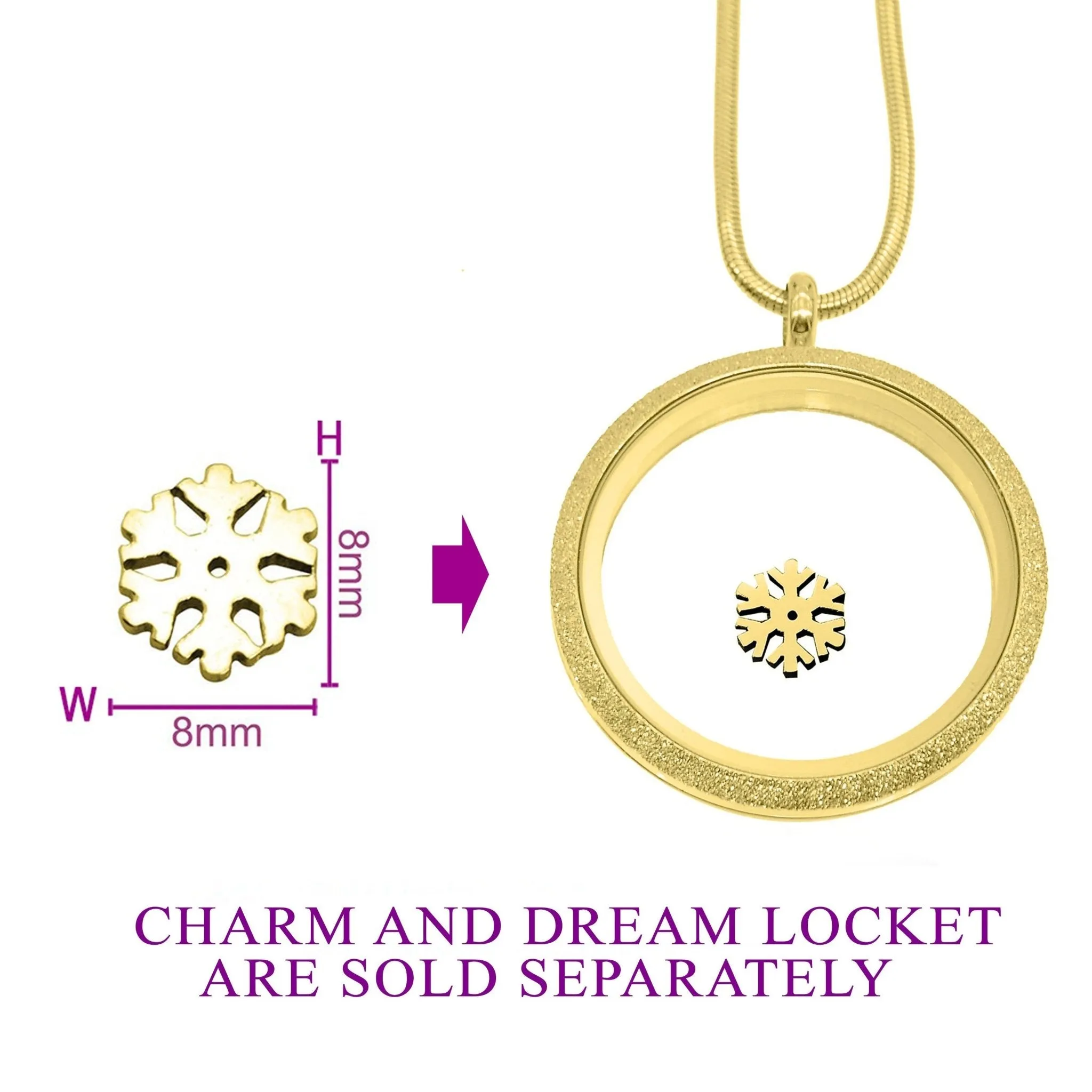 Snowflake Frozen Charm For Dream Locket