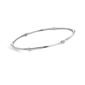 Sterling Silver HD X TG Bamboo Bangle DC200