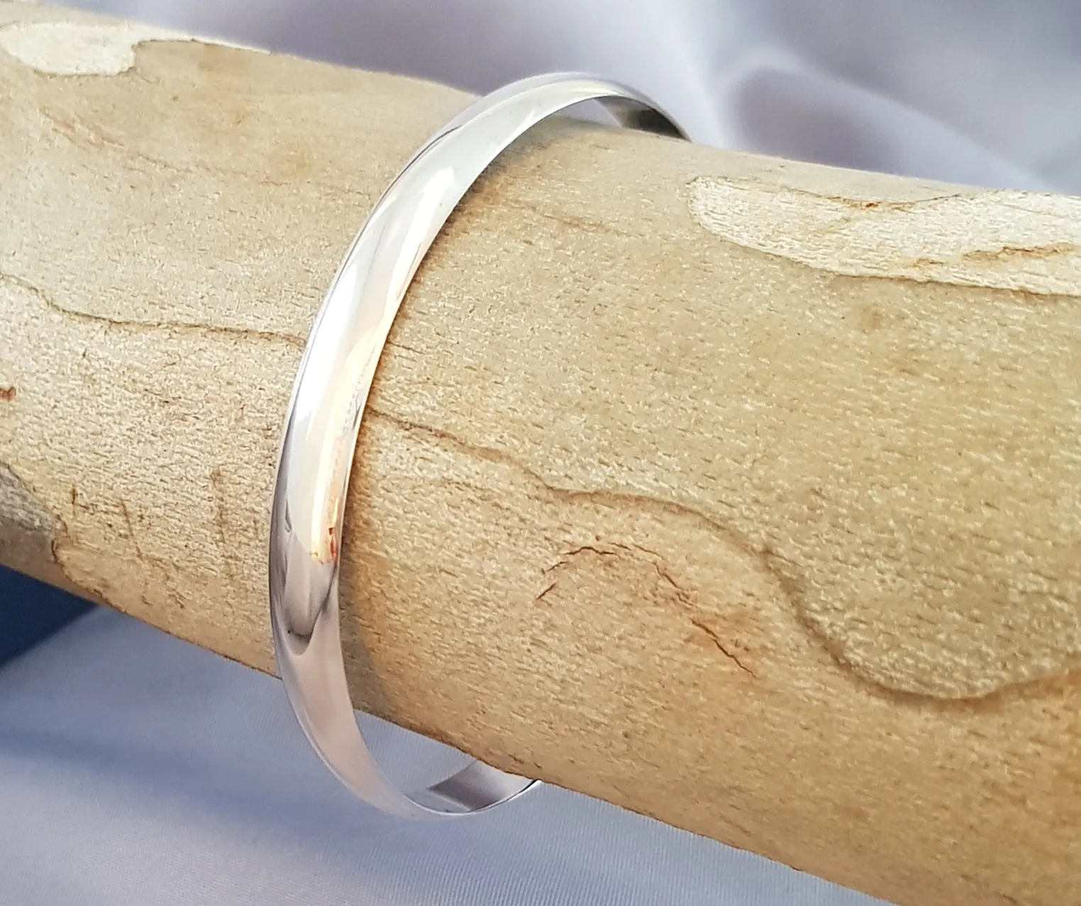 Sterling Silver Solid Bangle 7,5mm