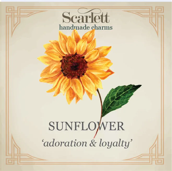 Sunflower Gold Charm