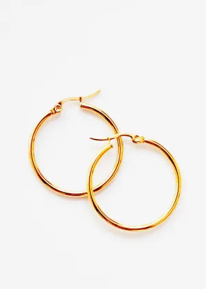 The "Isabella" Stainless Steel Simple Hoops