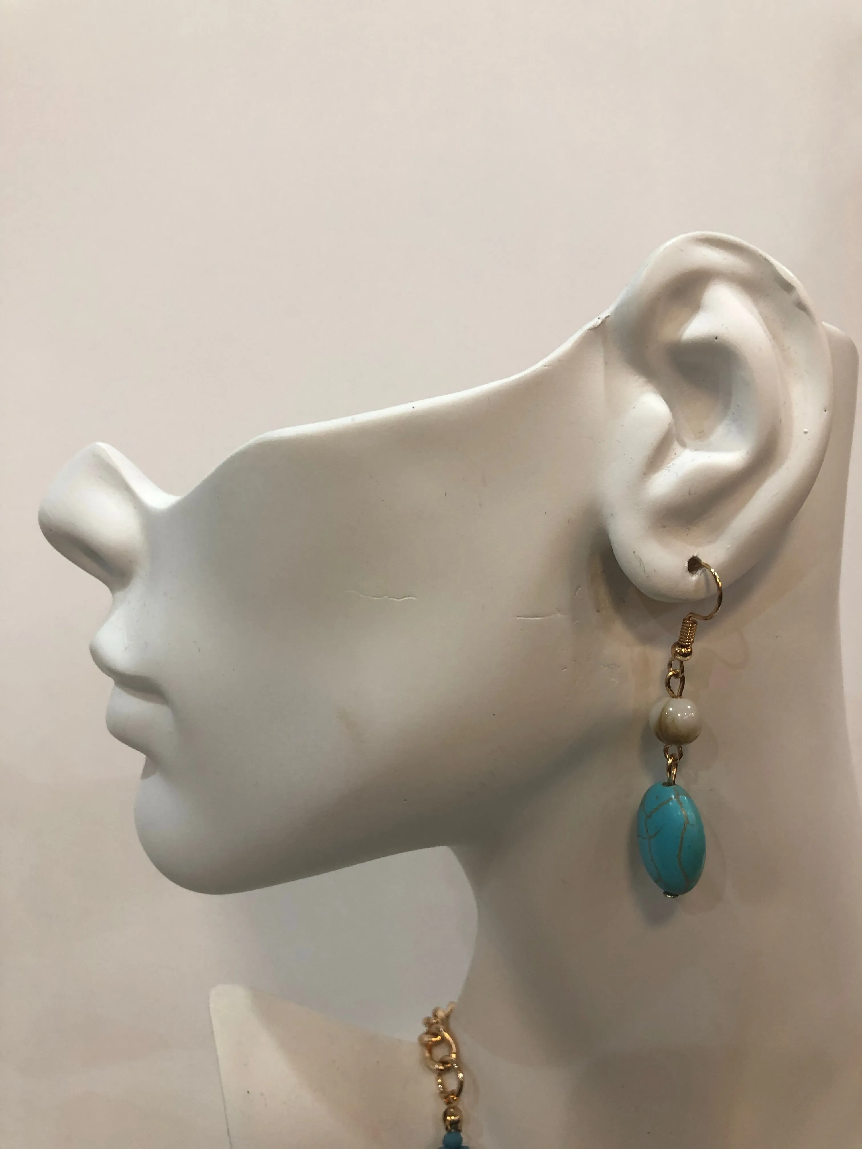 Turquoise Beaded Necklace Set