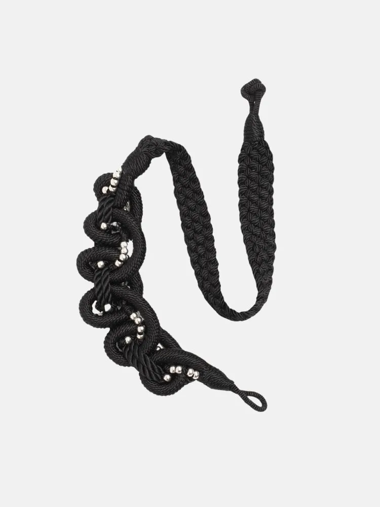 Uppsala Beaded Belt in Black