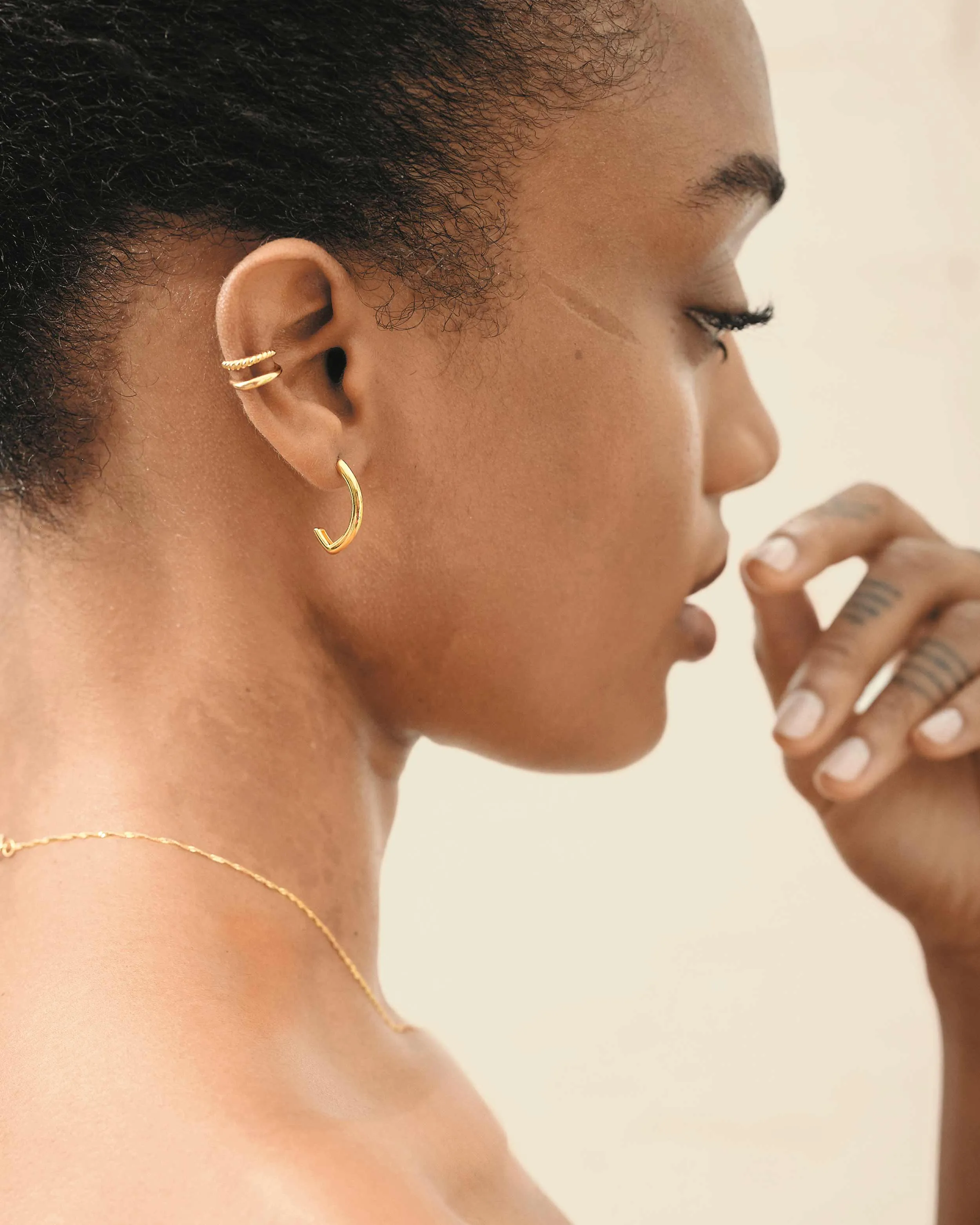 Victoria Gold Hoop Earrings