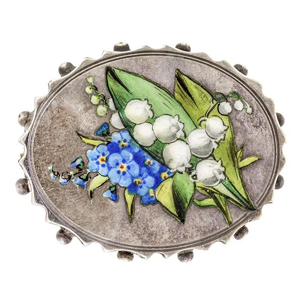 Victorian Enamel Locket Pendant, Locket & Earrings Parure