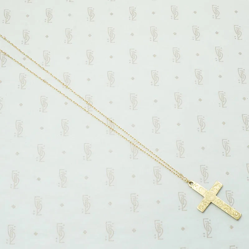Vintage 14k Gold Cross Dated 1947