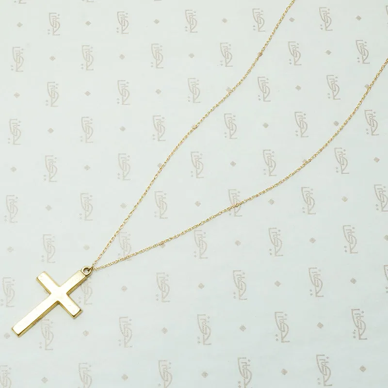 Vintage 14k Gold Cross Dated 1947