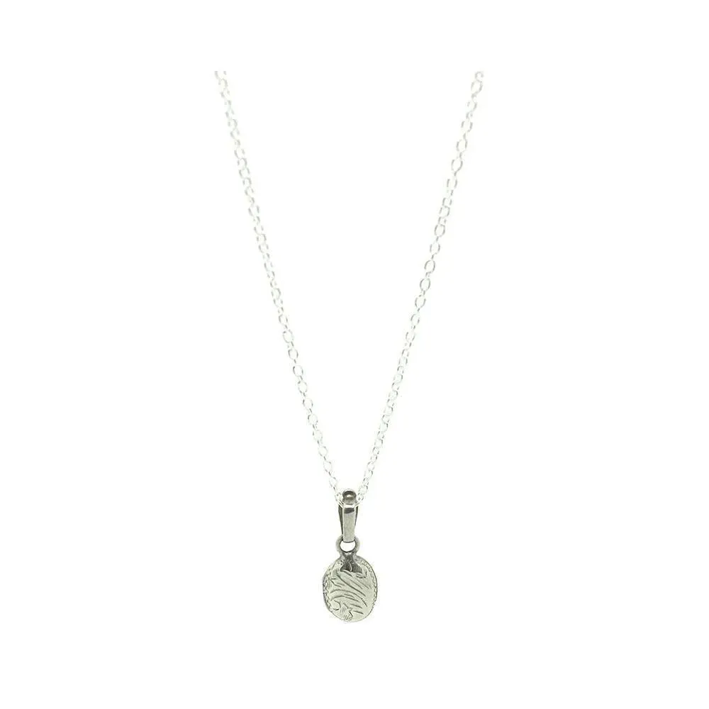 Vintage 1970s Mini Sterling Silver Locket Necklace