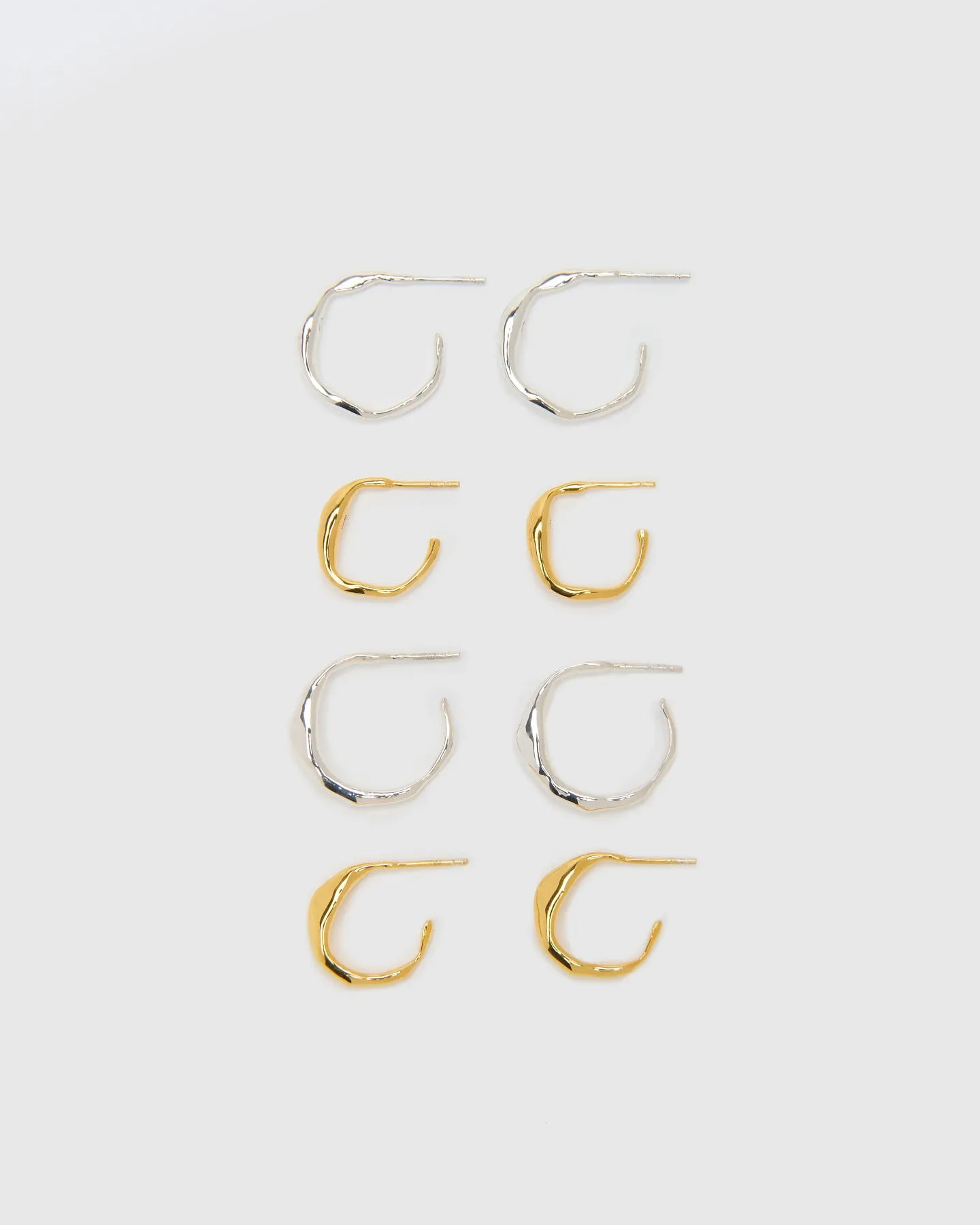 Wave Small Gold Hoops