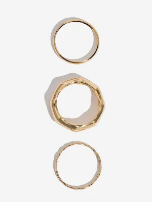 Westside Accessories Gold Cuff Bracelets Set - Pack of 3