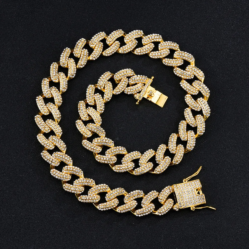 Wholesale Hip Hop 19mm Bold Alloy Necklaces